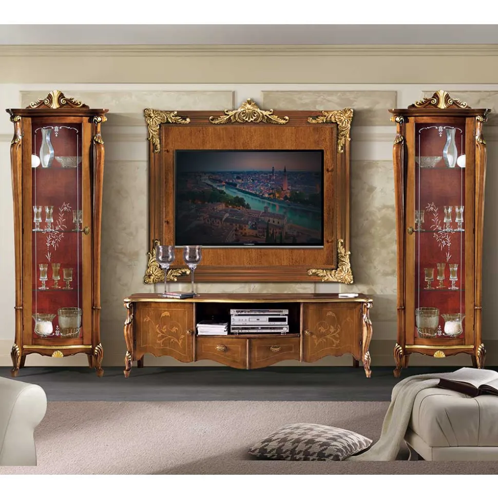 Extravagante TV Anbauwand Möbelset - Carlenna (vierteilig)