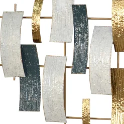 Extravagante Wanddekoration in Blau Creme Gold - Epos