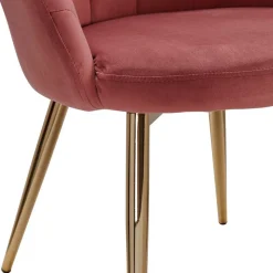 Extravaganter Armlehnenstuhl in Rosa Samt - Envus