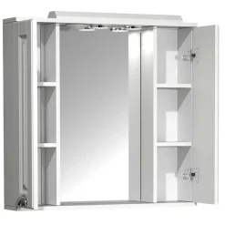 Extravaganter Bad Spiegelschrank in Weiß - Akira