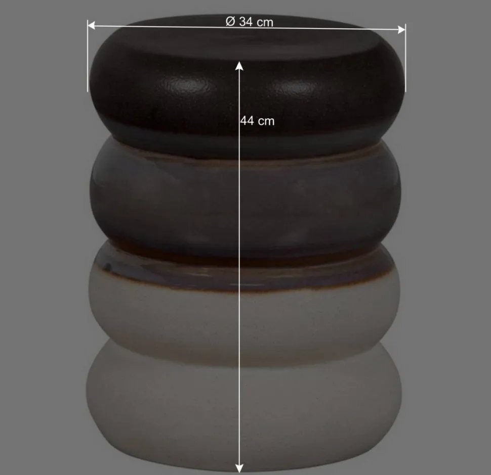 Extravaganter Beistelltisch aus glasierter Keramik - Fifora