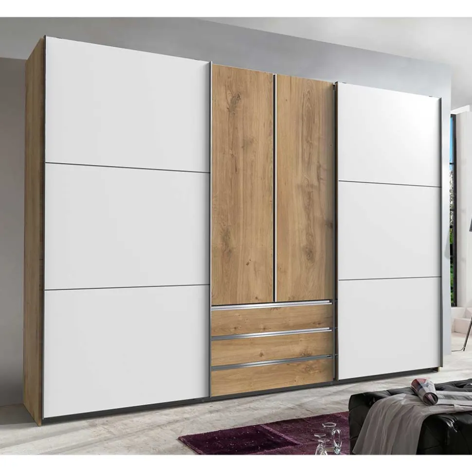 Extravaganter Schlafzimmerschrank zweifarbig - Stufania