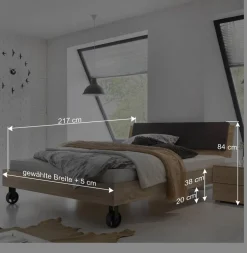 Factory Design Bett mit Nachtkommoden - Anglivia (dreiteilig)