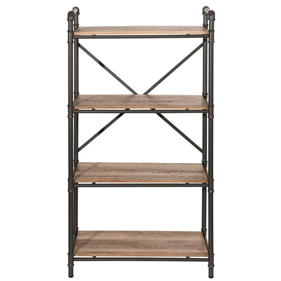 Factory Style Regal in verwitterter Holz Optik - Nenvia