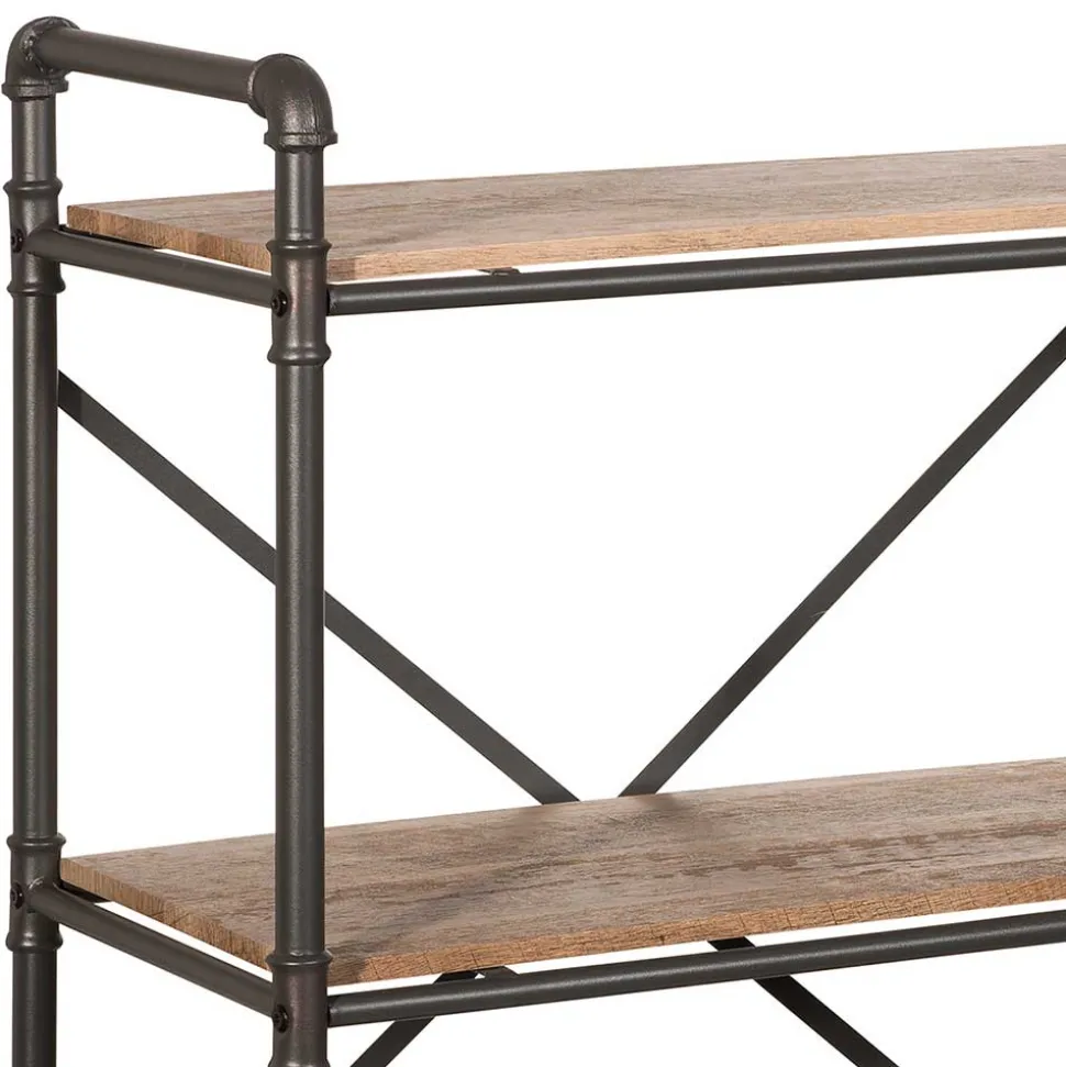 Factory Style Regal in verwitterter Holz Optik - Nenvia