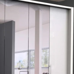 Falttüren Kleiderschrank mit Spiegel & Glas - Dolienca