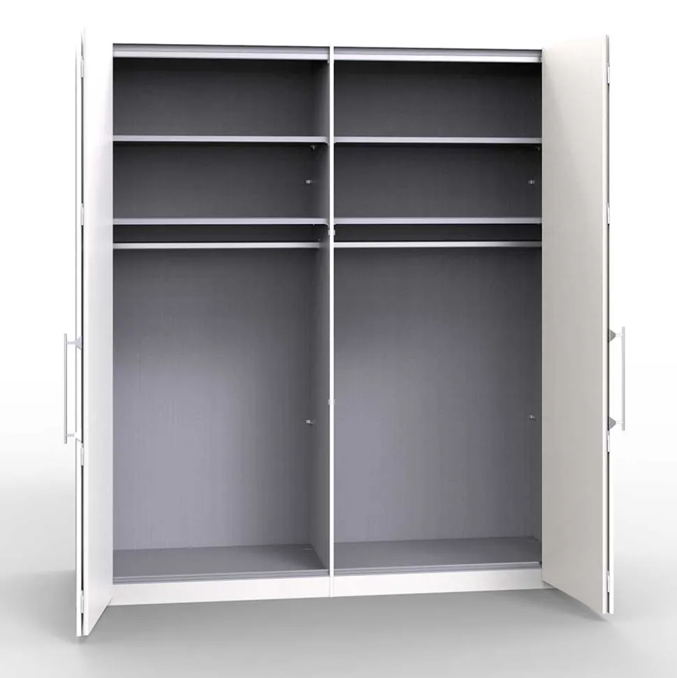 Falttüren Schlafzimmerschrank Cleoto in Creme Weiß