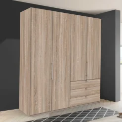 Falttüren-Schlafzimmerschrank mit drei Schubladen - Zayun