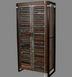 Farbenfrohe Flureinrichtung im Shabby Chic - Vosbadus (vierteilig)