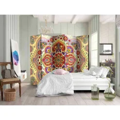 Farbenfroher Paravent mit Mandala Druck - Gragano