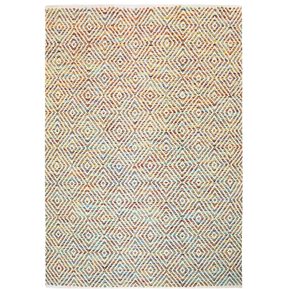 Farbenfroher Teppich mit Rauten Muster - Elynas