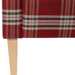 Federkern Küchensofa in Rot kariert - Sinael