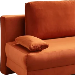 Federkern Klappsofa in Kupfer Velours - Sharkas