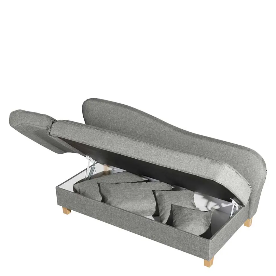 Federkern Polsterliege in Hellgrau mit Buche - Zadella