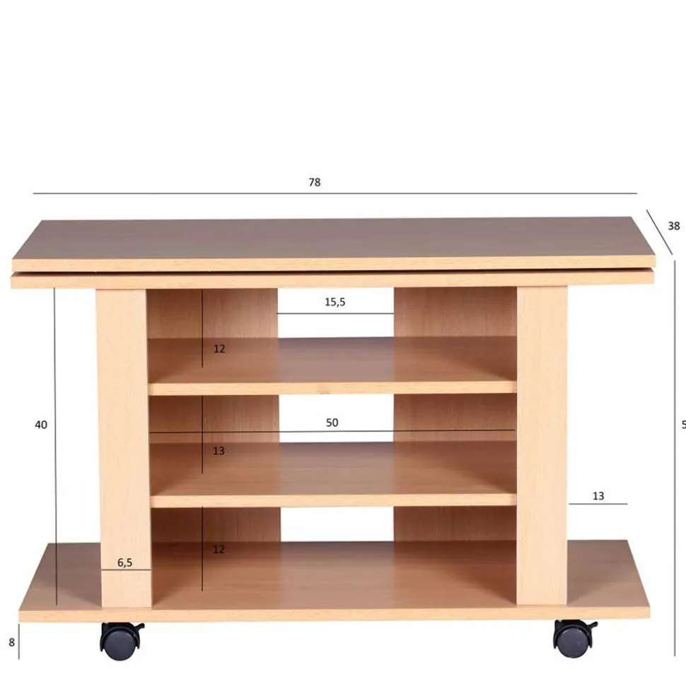 Fernsehtisch auf Rollen mit drehbarer Platte - Sonition