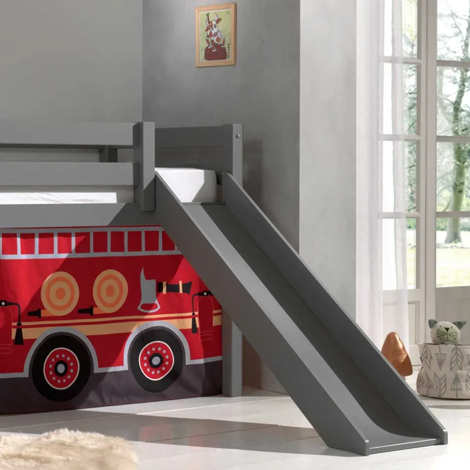 Feuerwehr Spielbett mit Leiter & Rutsche - Jayant