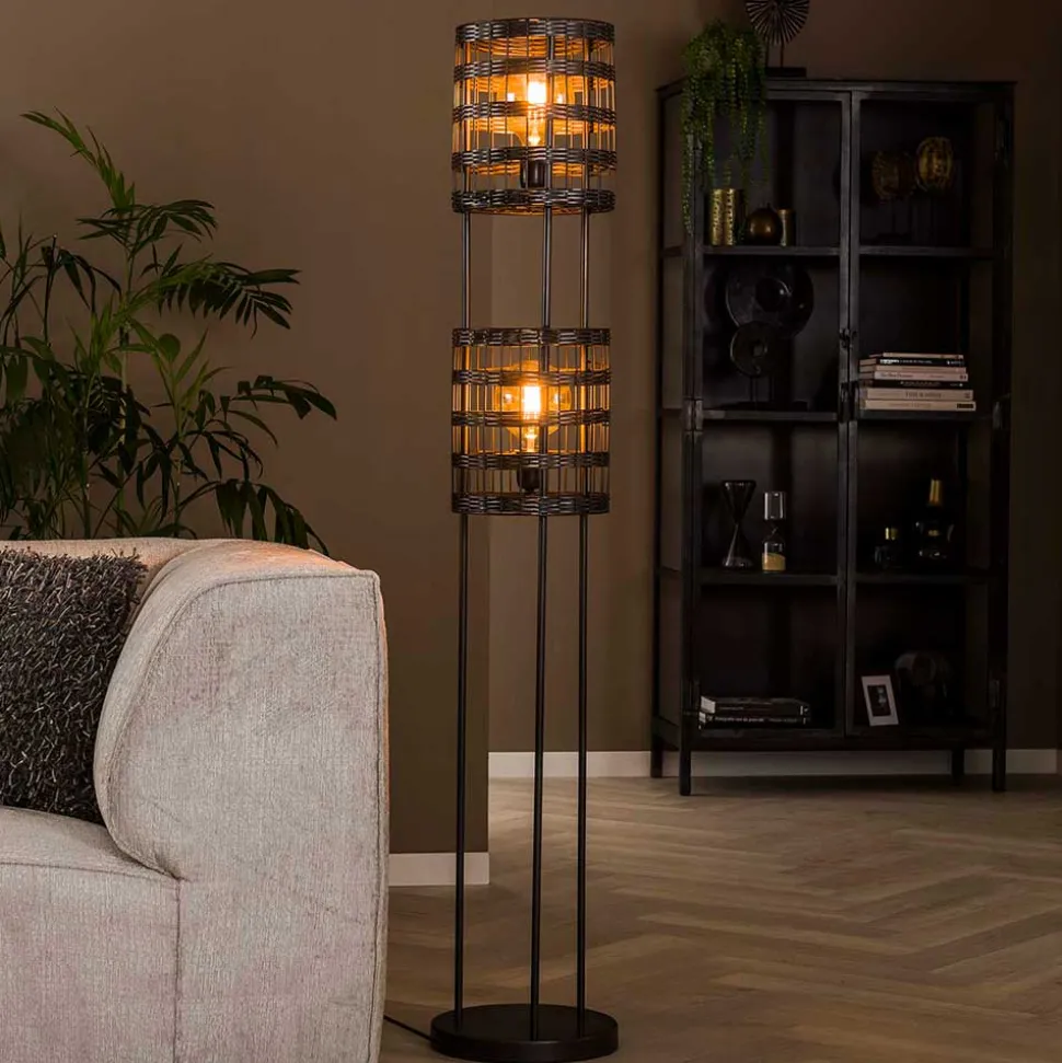 2-flammige Stehlampe aus Metallgeflecht - Cibiao