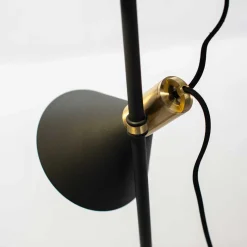 2-flammige Stehleuchte in Schwarz & Messing - Easy