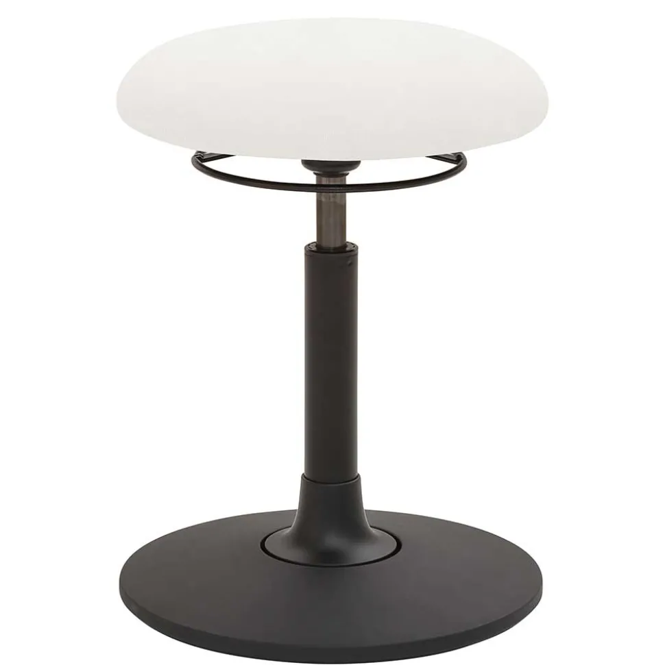 Flexibler Bürohocker in Weiß Kunstleder - Puerto