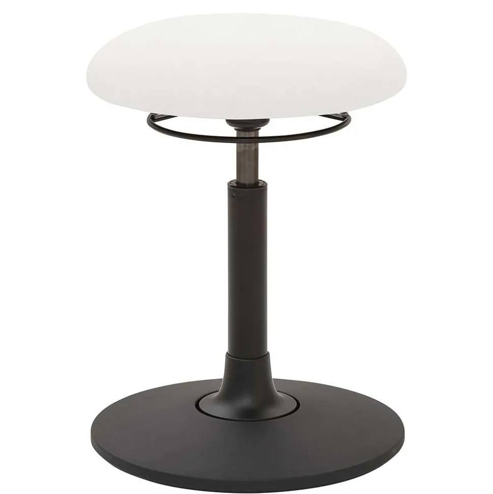 Flexibler Bürohocker in Weiß Kunstleder - Puerto