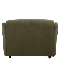 Flockstoff Couch in Dunkelgrün - Ramira