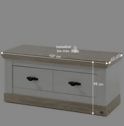 Flur Garderobe & Bank & Schrank - Nedita (dreiteilig)