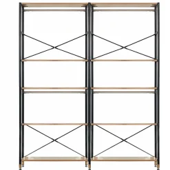 Flur Regal Garderobe in Akazie & Schwarz - Ricinga