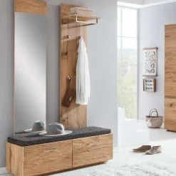 Flur Spiegel mit Balkeneiche Furnier Macusos 40 x 160 cm