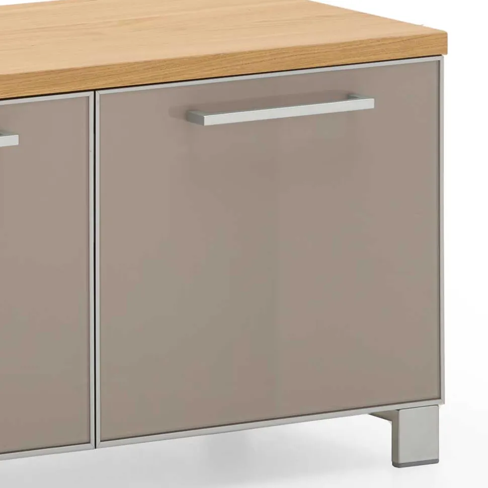 Flurbank Diecca mit Taupe Glas