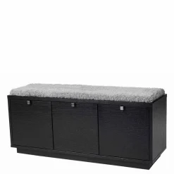 Flurbank Geskan in Schwarz Grau