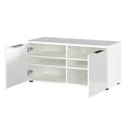 Flurbank mit Türen in Weiß mit Glasfront - Kofi