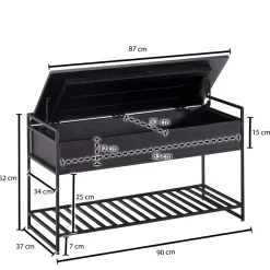 Flurbank mit Truhe & Schuhablage - Agenda