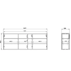 Flurmöbel Set in modernem Design - Cuyano (dreiteilig)