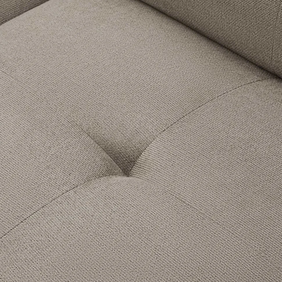 Fünfsitzer Eckcouch in Beige - Hisa
