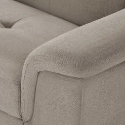 Fünfsitzer Eckcouch in Beige - Hisa