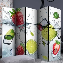 Fotoprint Raumtrenner mit Früchten Wasser Eis - Piratro