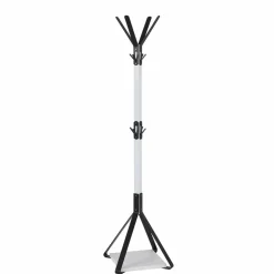 Frei stehender Garderobenständer in Schwarz Weiß Iliandro 178cm hoch