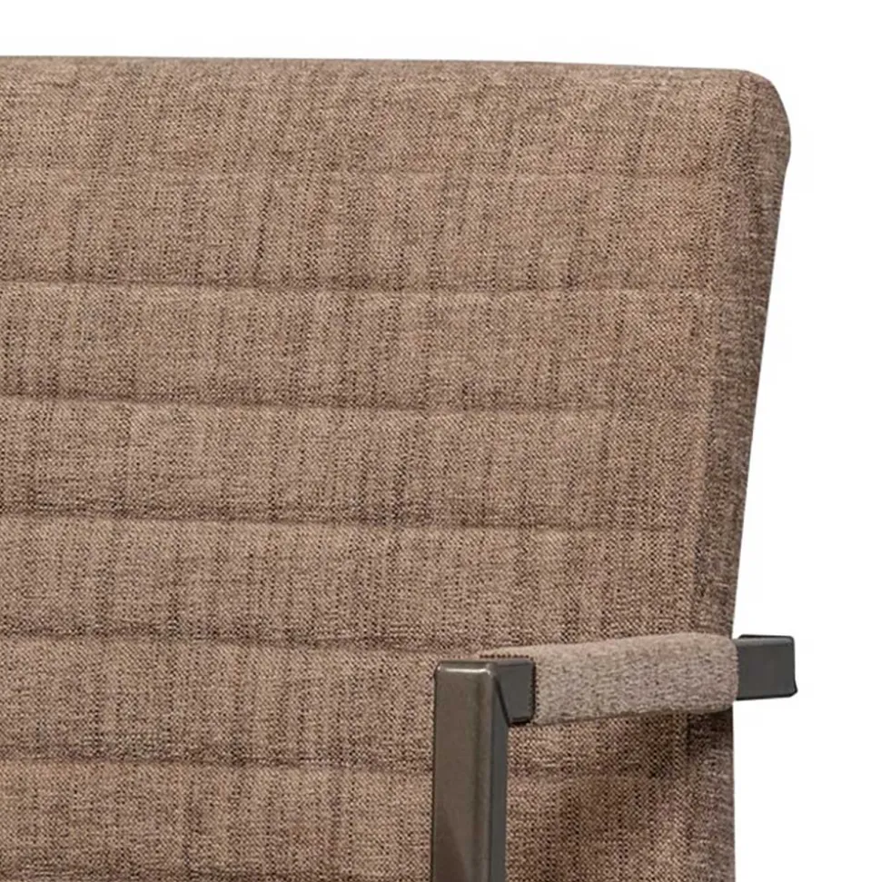 Freischwinger Armlehnenstuhl in Braun meliert - Sicilia (2er Set)