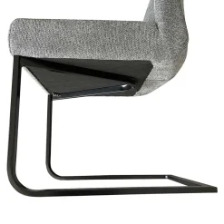 Freischwinger Polsterstühle in Dunkelgrau - Zinova (2er Set)