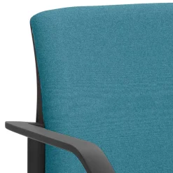 Freischwinger Stapelstuhl in Türkis Stoff - Alino