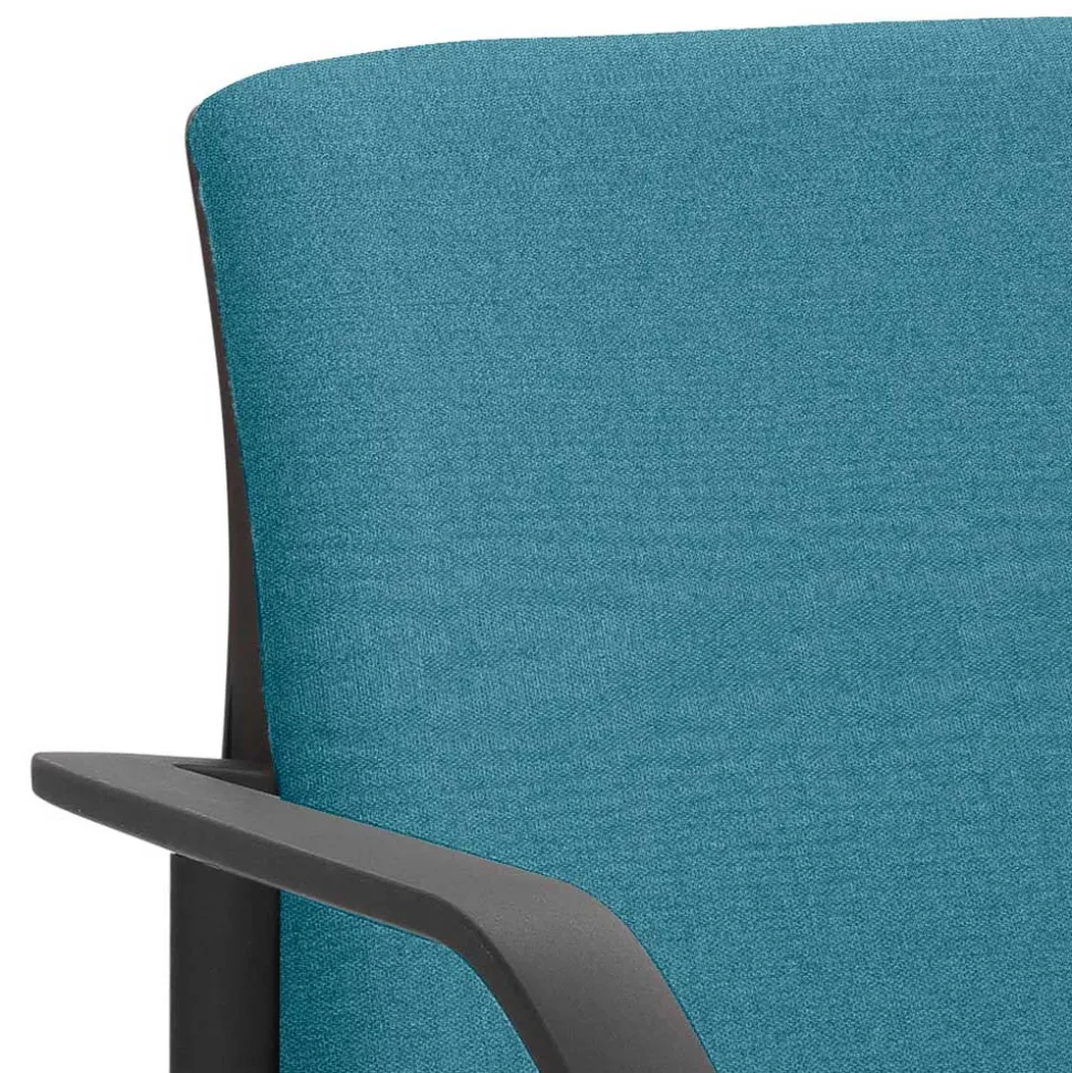 Freischwinger Stapelstuhl in Türkis Stoff - Alino