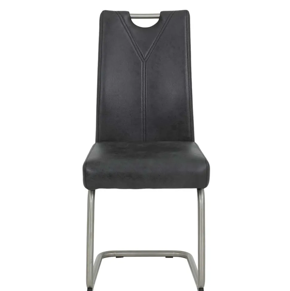 Freischwinger Stühle aus Microfaser - Fucio (Set)