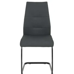 Freischwingerstühle in Anthrazit & Schwarz - Wady (Set)