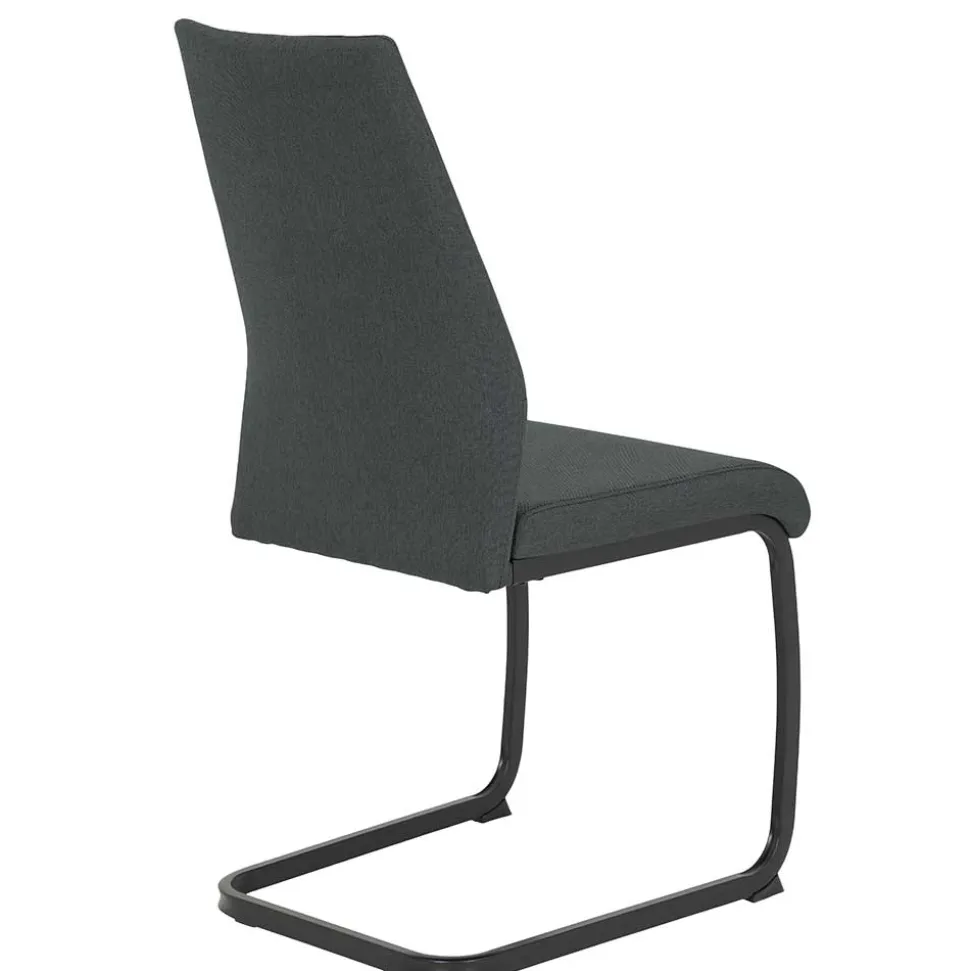 Freischwingerstühle in Anthrazit & Schwarz - Wady (Set)