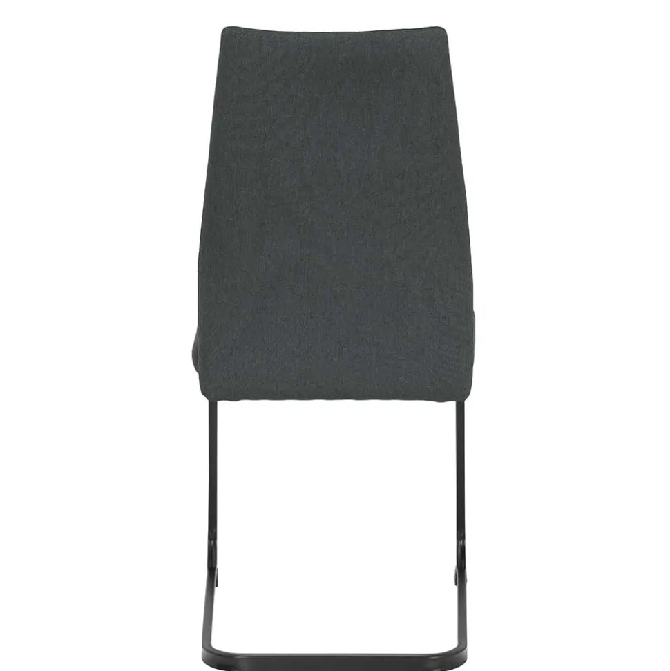 Freischwingerstühle in Anthrazit & Schwarz - Wady (Set)