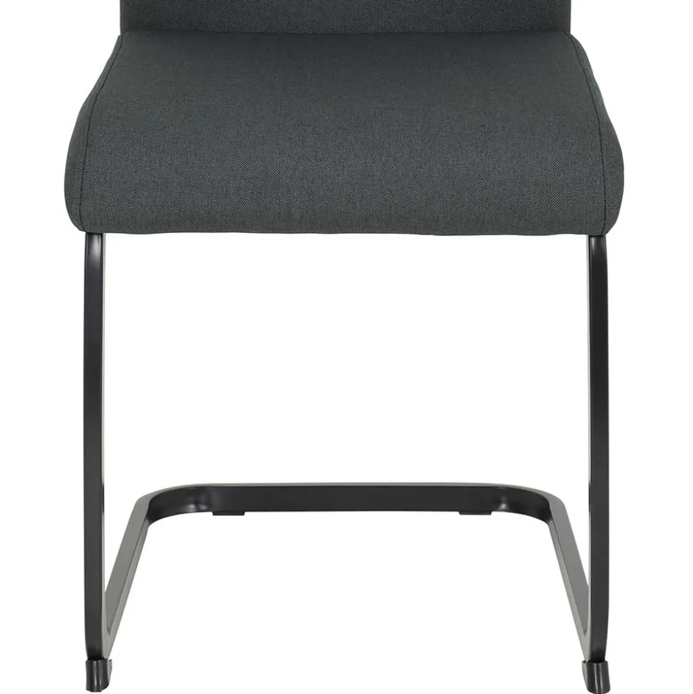 Freischwingerstühle in Anthrazit & Schwarz - Wady (Set)