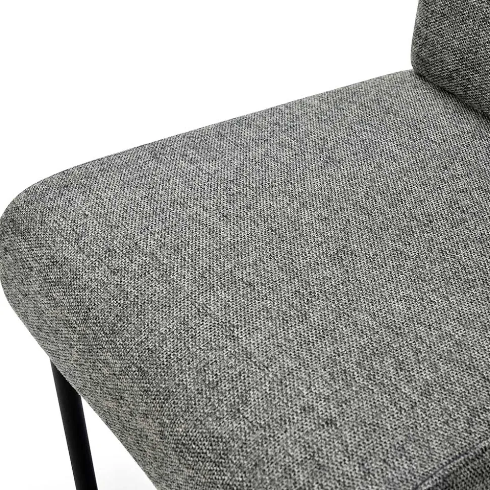 Freischwingerstühle in Grau Strukturstoff - Pizaras (2er Set)