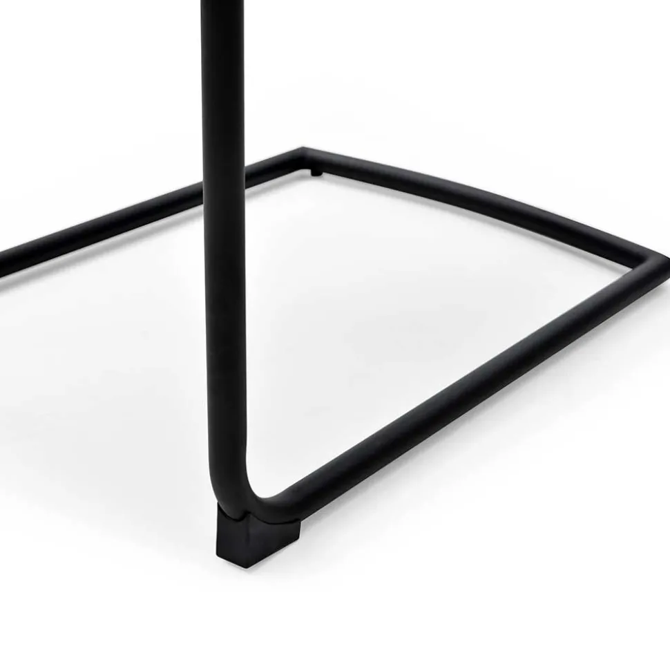 Freischwingerstühle in Grau Strukturstoff - Pizaras (2er Set)