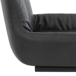 Freischwingerstuhl in Anthrazit Microfaser - Settas (Set)