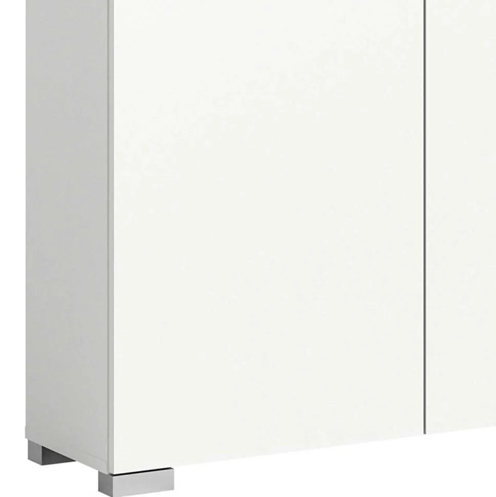 Funktioneller Schuhschrank mit zwei Türen & Klappe - Suad